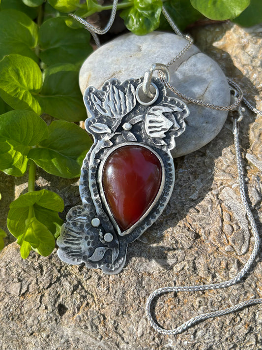 Carnelian necklace - collectionsbytracy.com