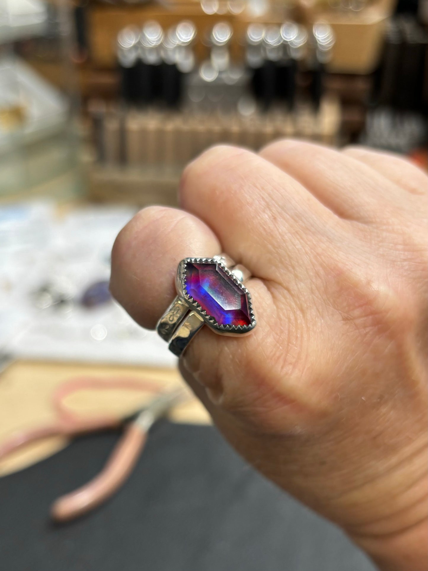 Aurora Opal ring