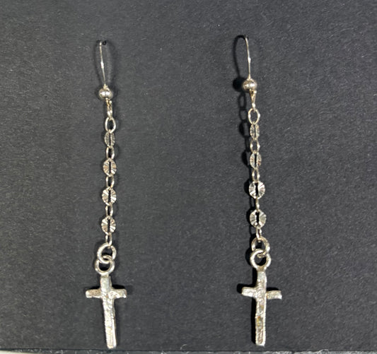 Sterling Cross earrings