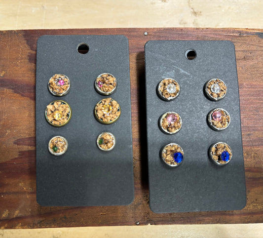 Cork post earrings