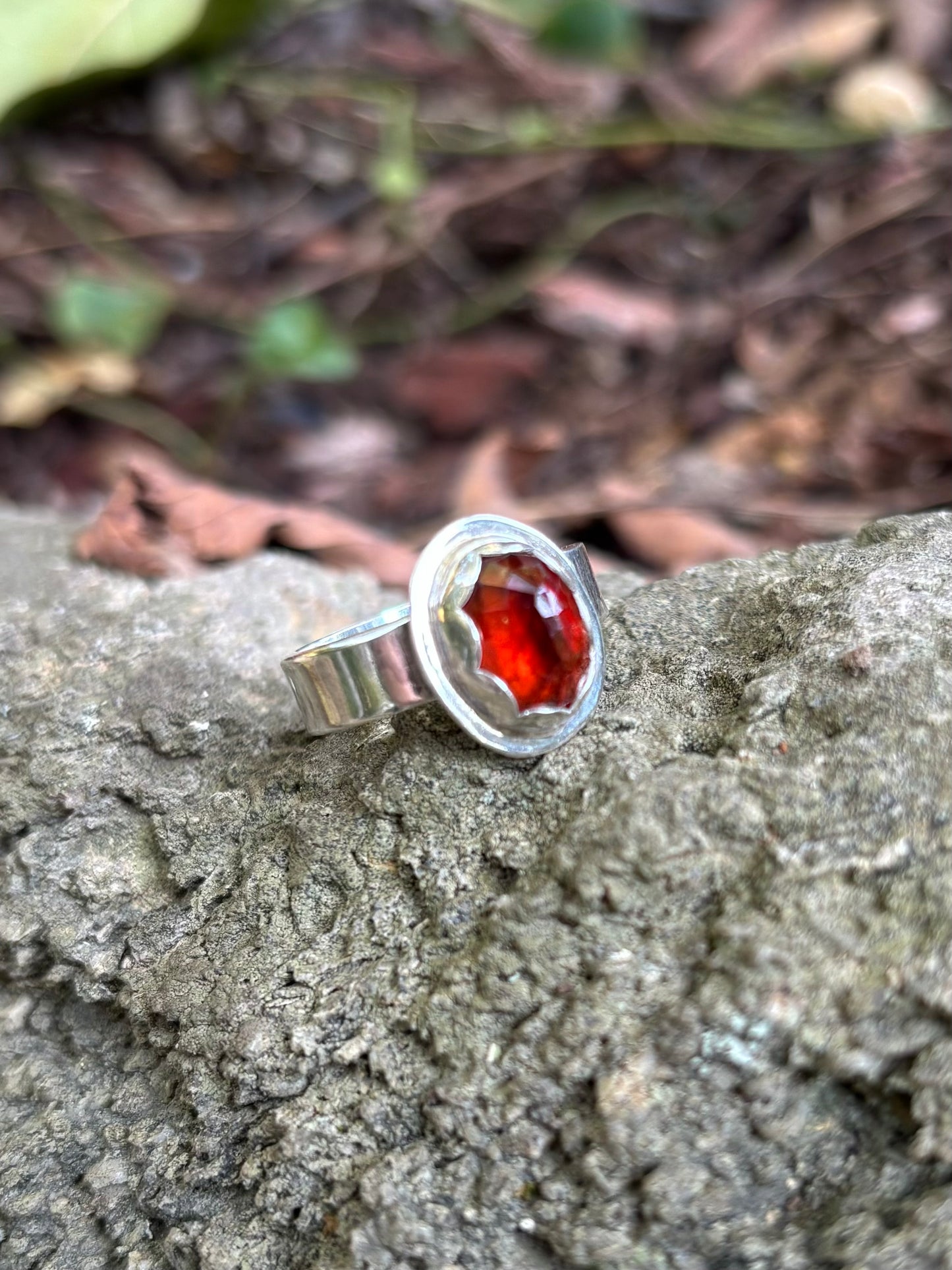 Hessonite Garnet ring