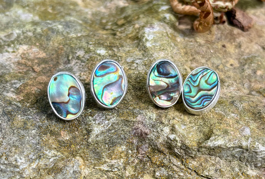 Abalone shell post earrings - collectionsbytracy.com