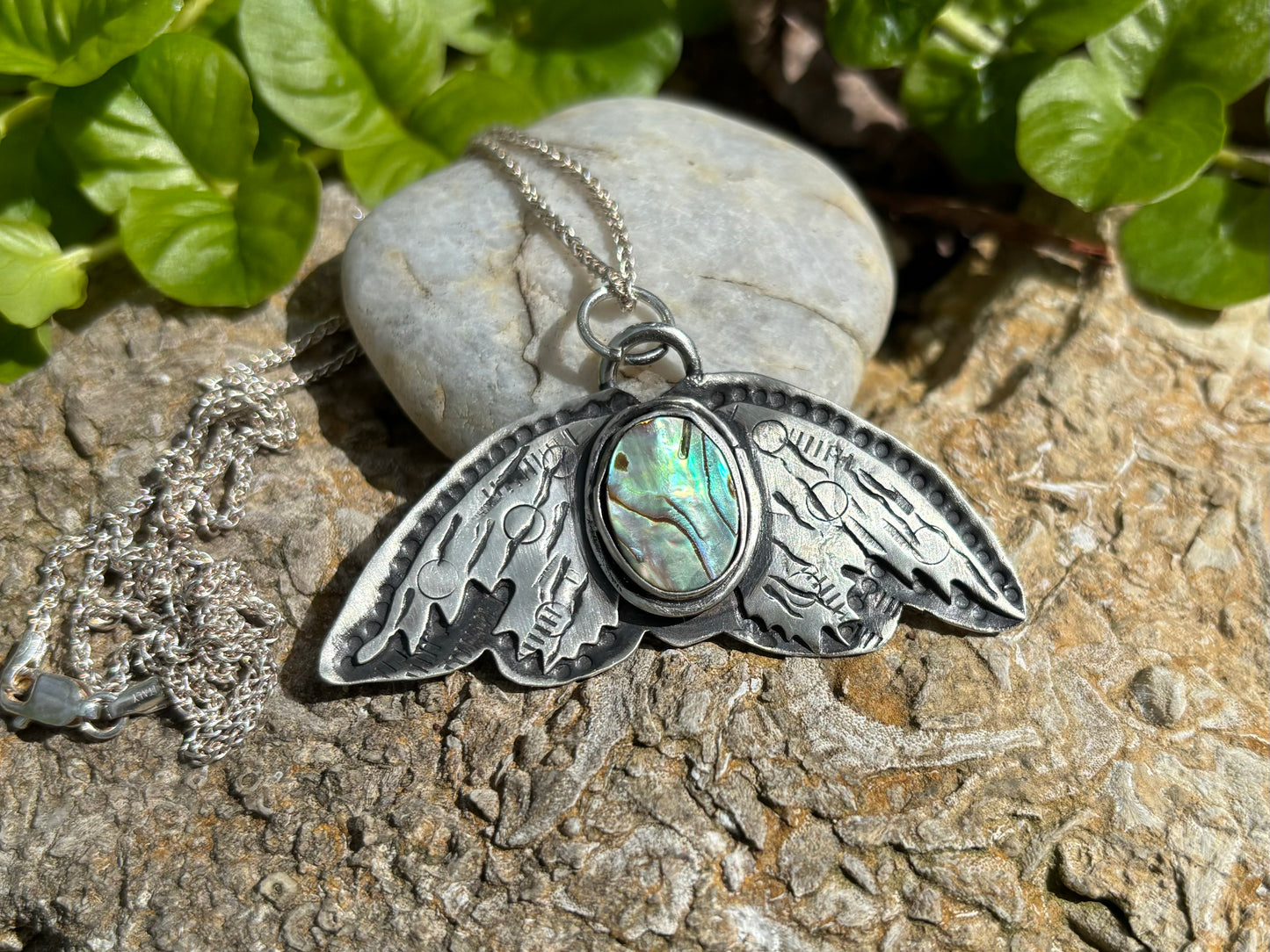 Moth sterling silver necklace - collectionsbytracy.com