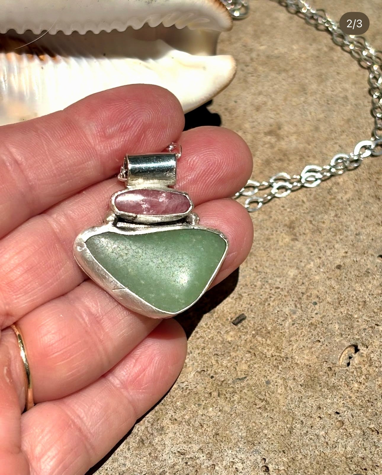 Beach glass necklace - collectionsbytracy.com