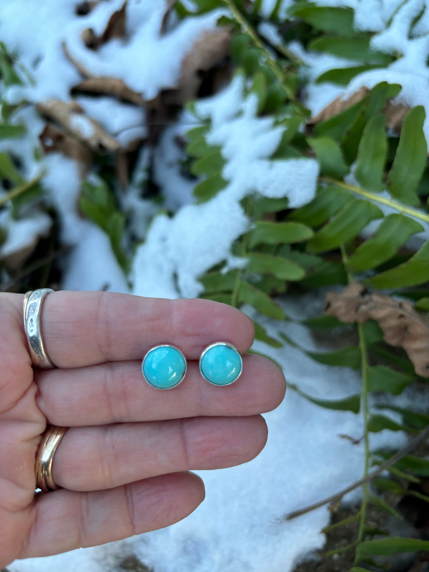 Turquoise post earrings