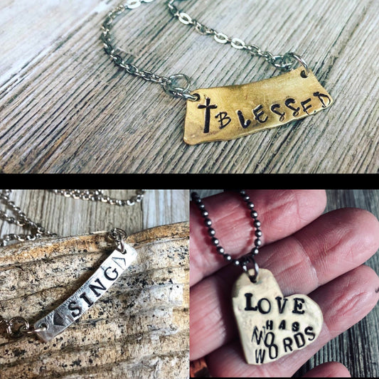 Stamped pendants - collectionsbytracy.com