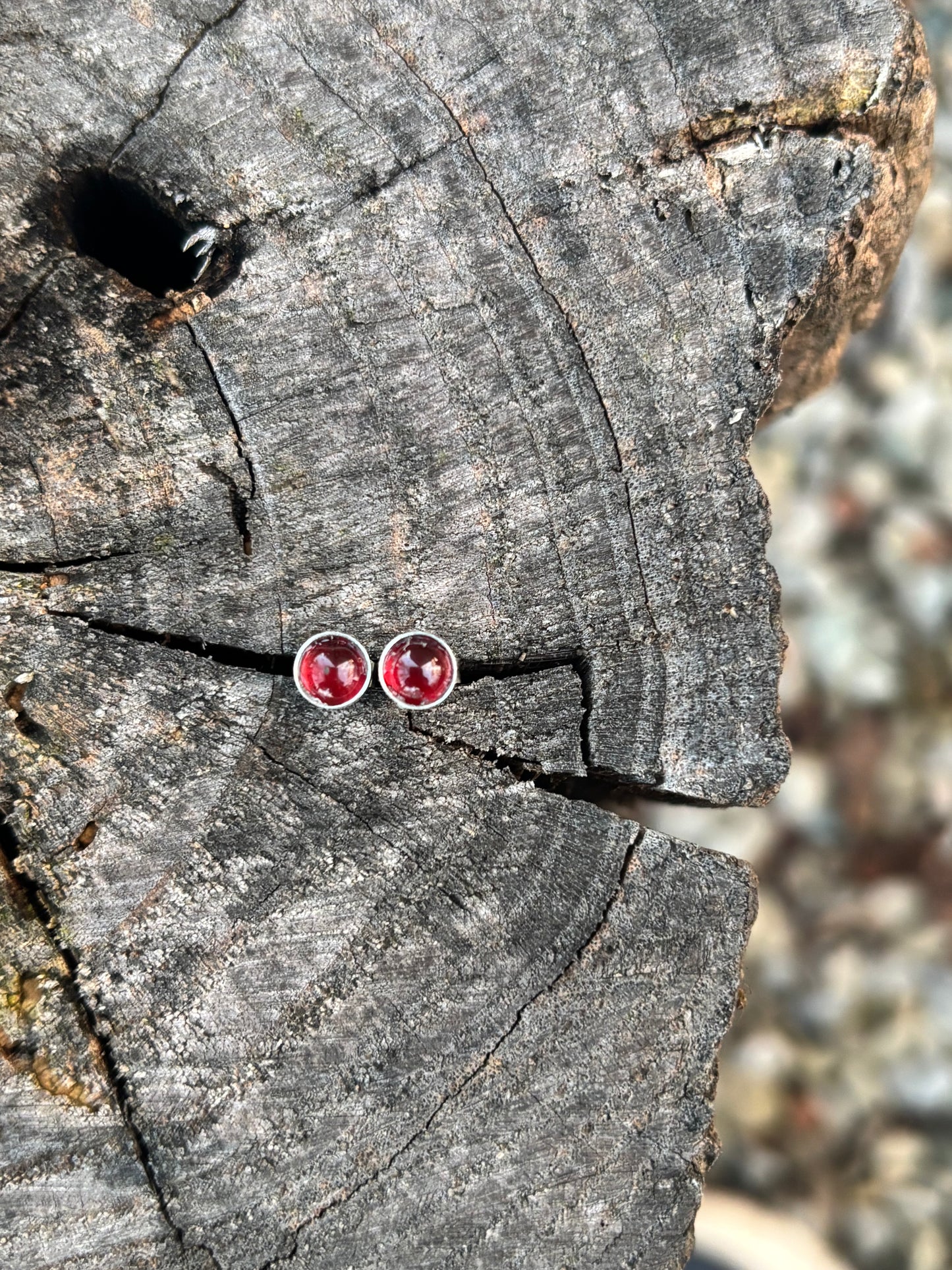 Garnet studs collection
