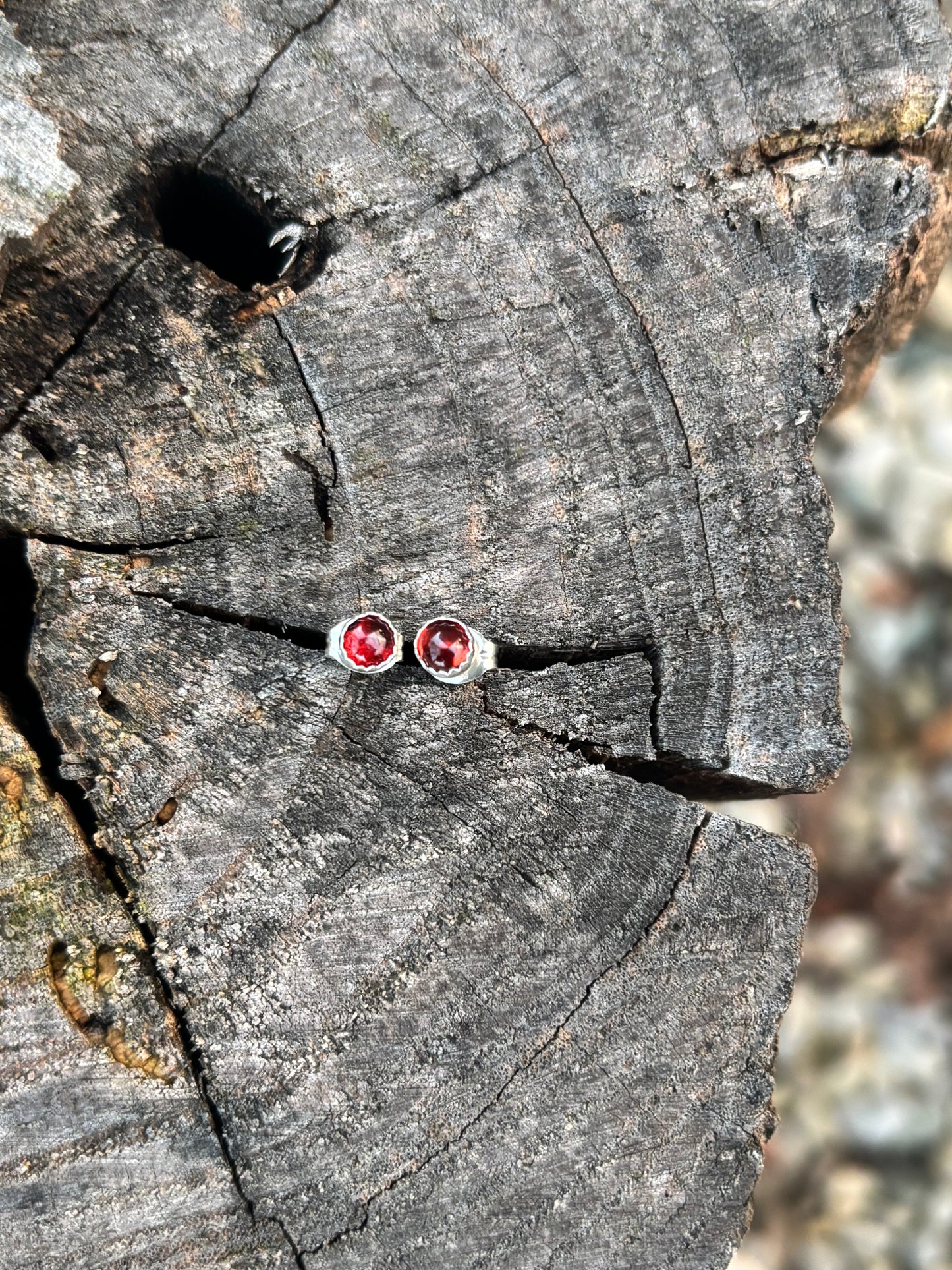 Garnet studs collection