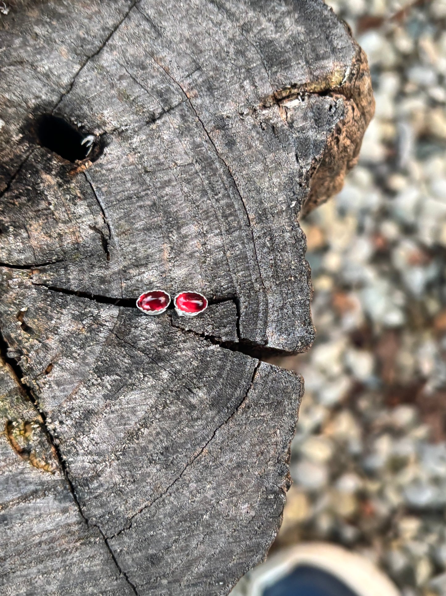 Garnet studs collection