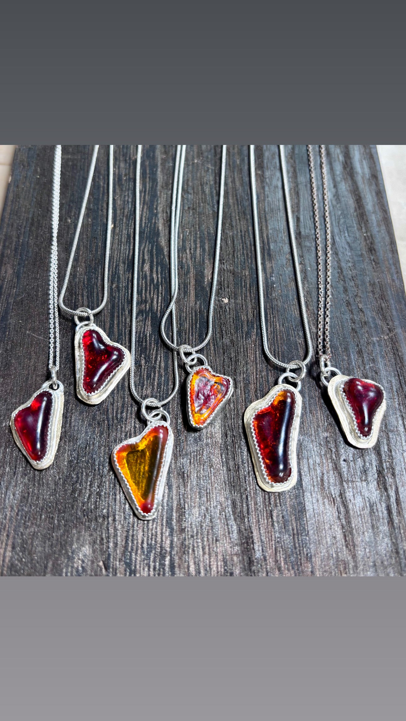 Heart of Glass pendants