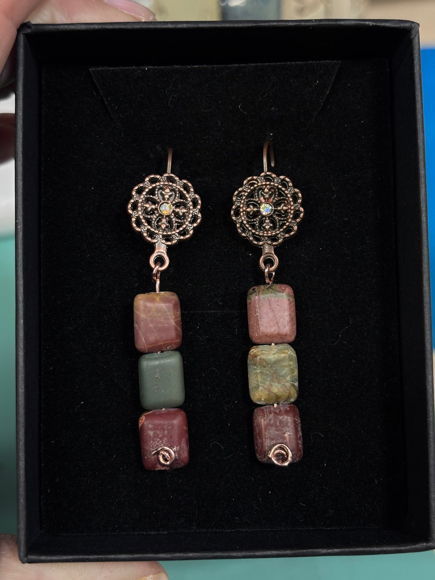 Red Jasper Stone earring - collectionsbytracy.com