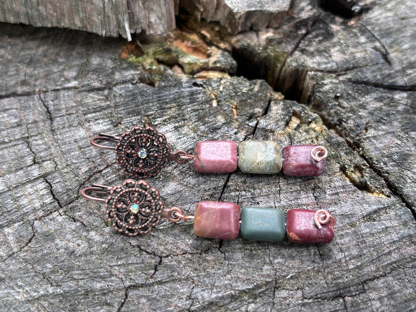 Red Jasper Stone earring - collectionsbytracy.com