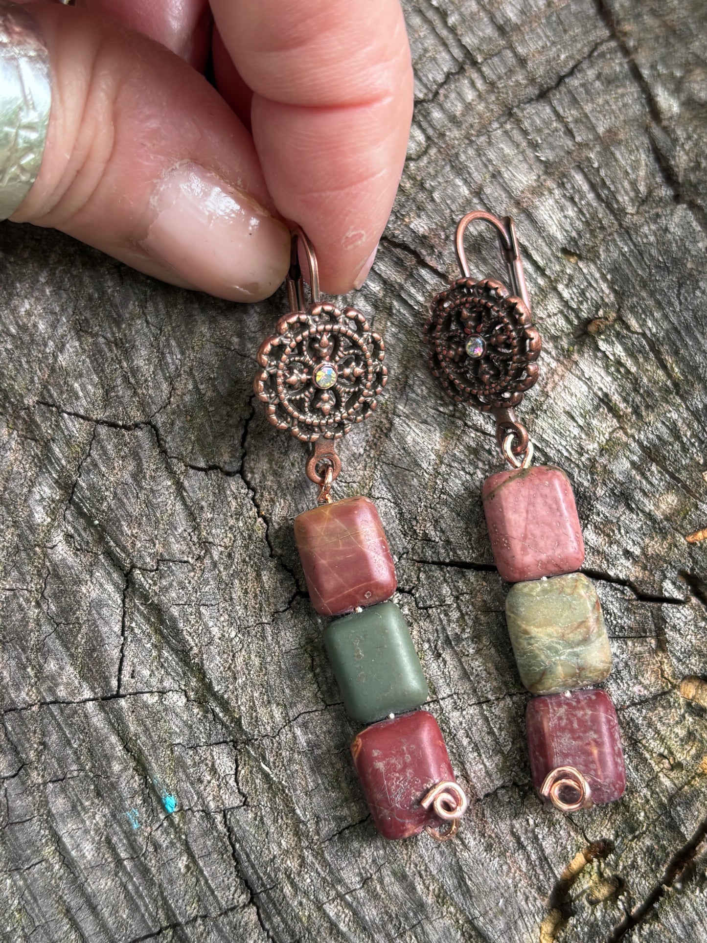 Red Jasper Stone earring - collectionsbytracy.com