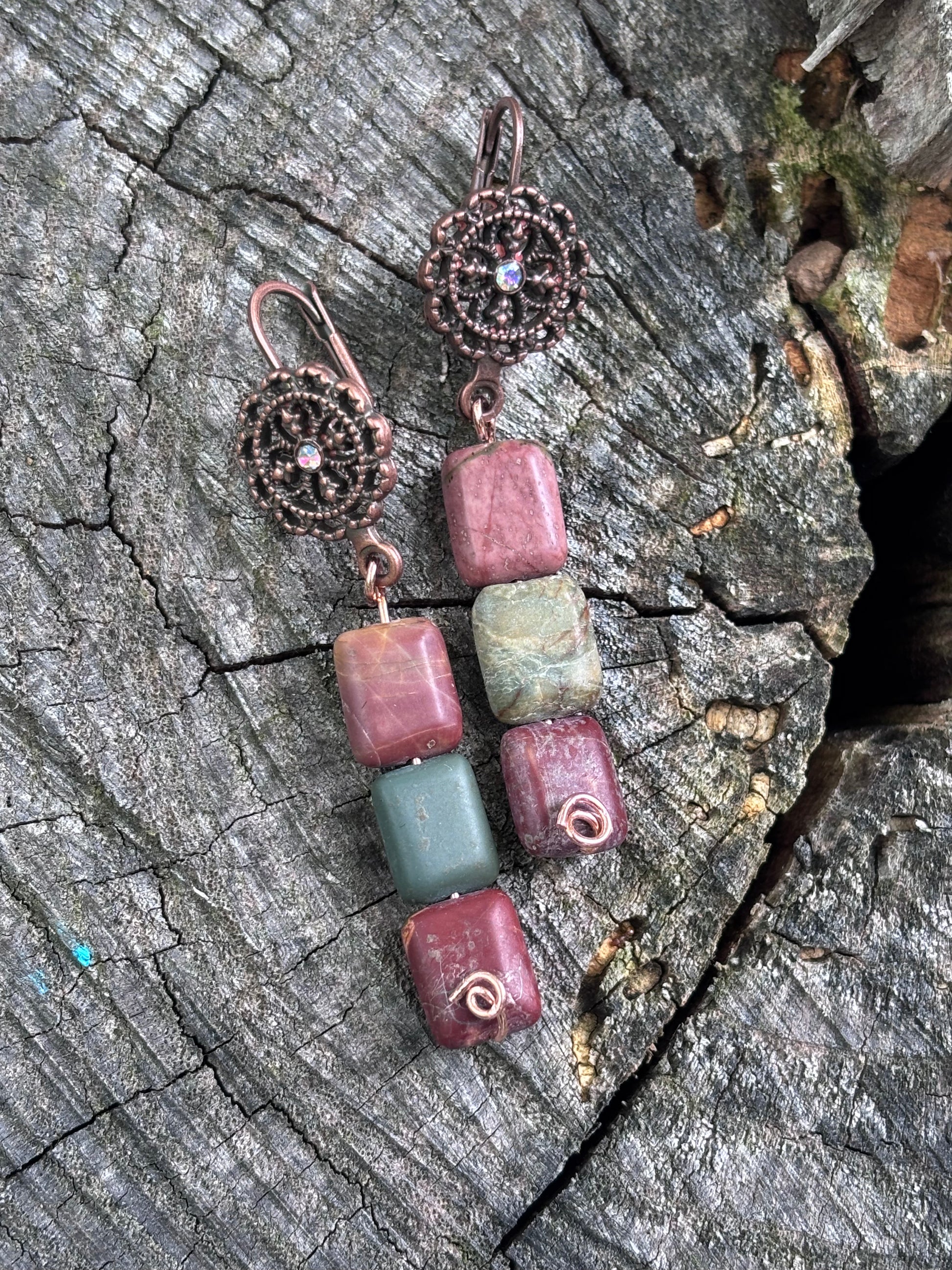 Red Jasper Stone earring - collectionsbytracy.com