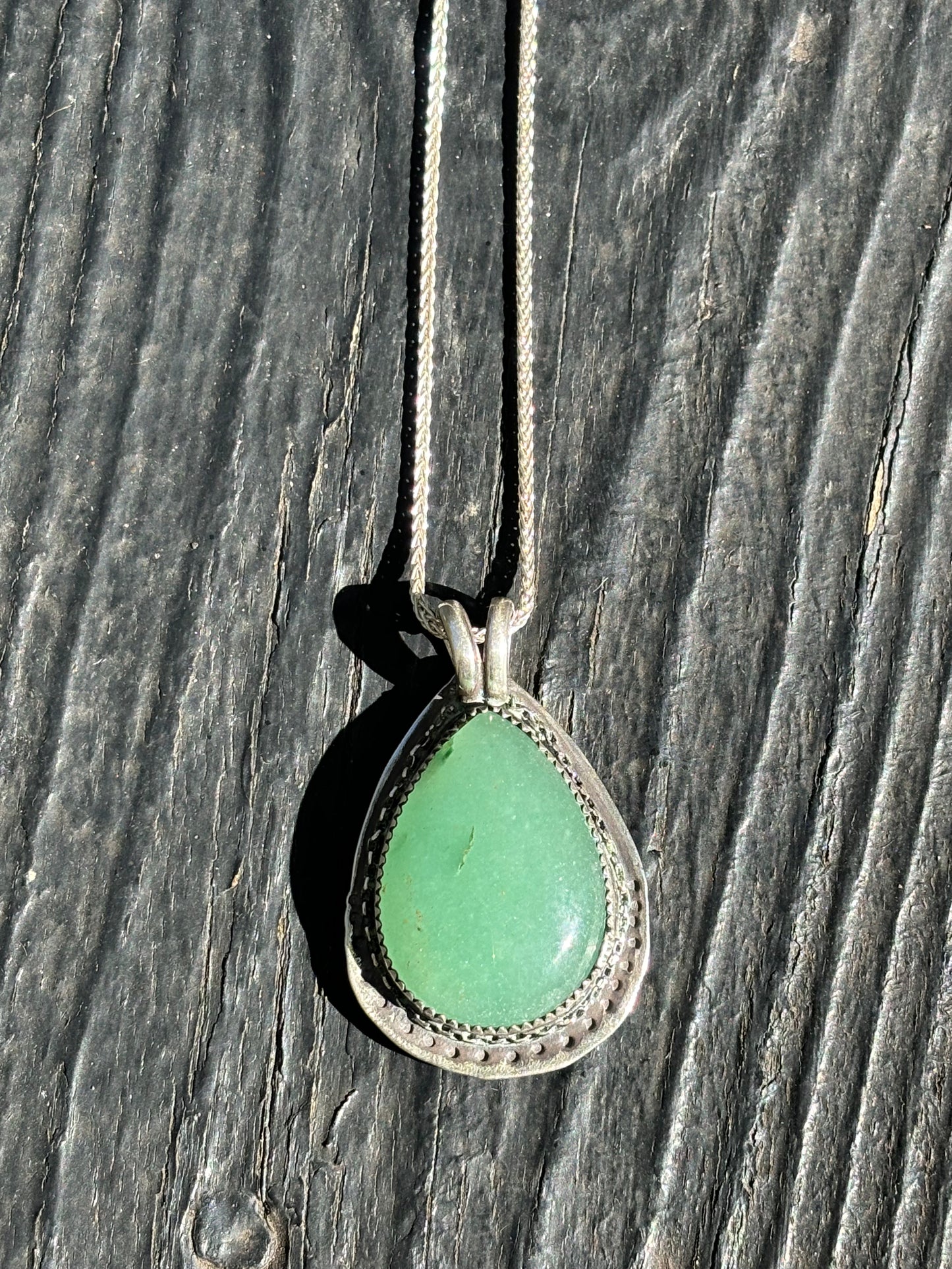 Green Aventurine stone necklace