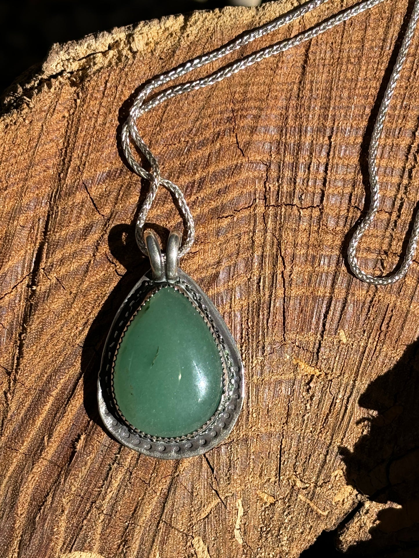 Green Aventurine stone necklace