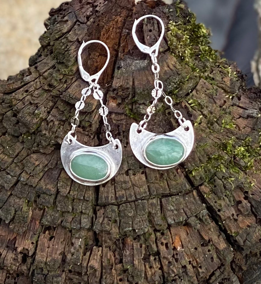 Aventurine gemstone earrings - collectionsbytracy.com