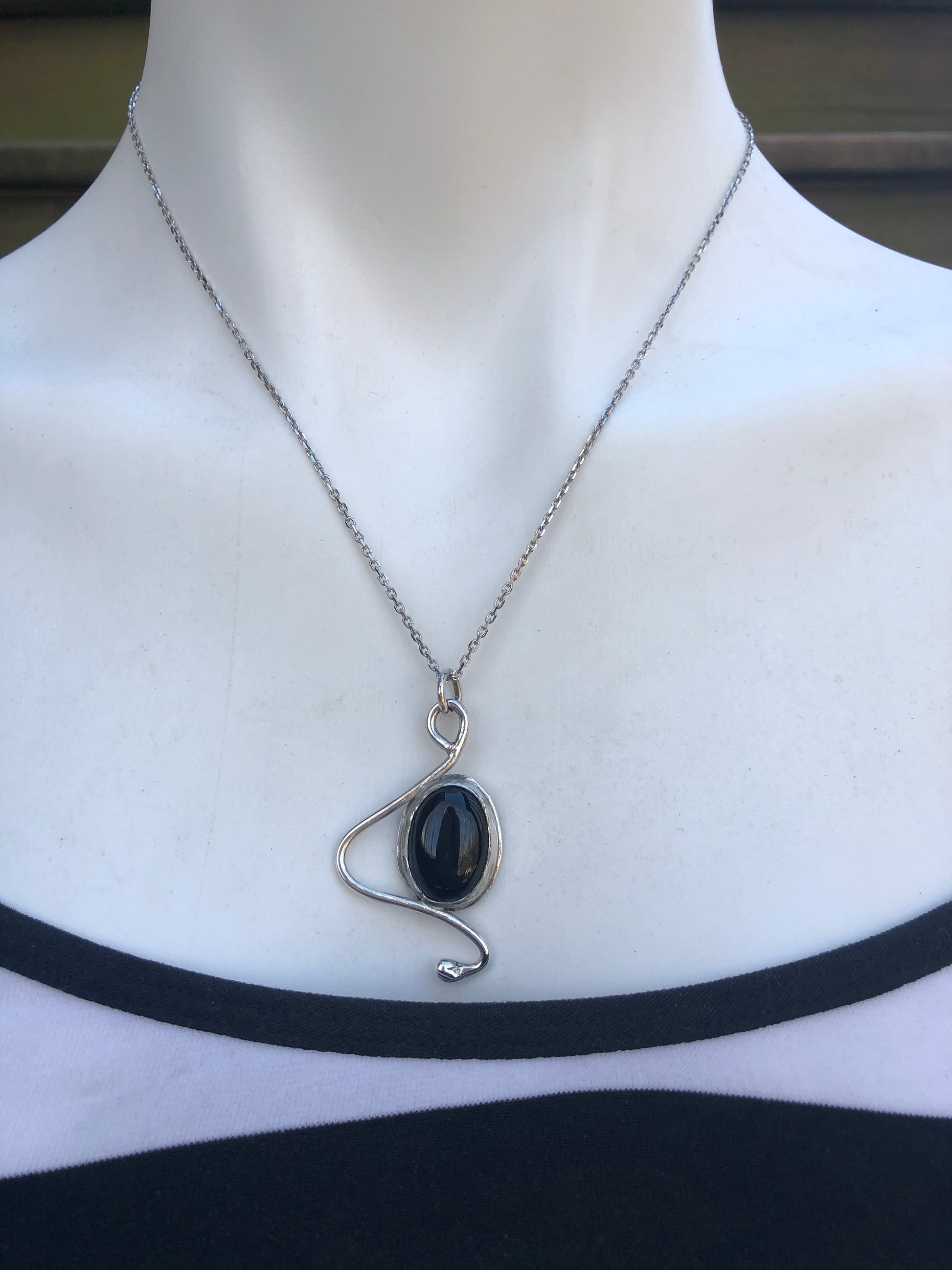 Sterling swirl necklace - collectionsbytracy.com