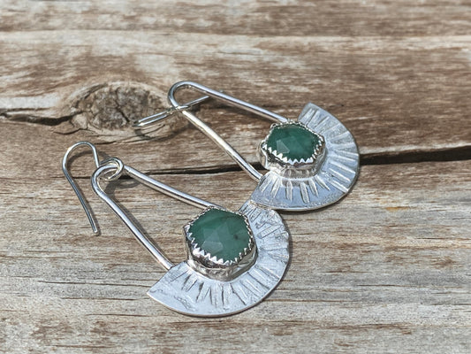 Emerald hexagon earrings - collectionsbytracy.com