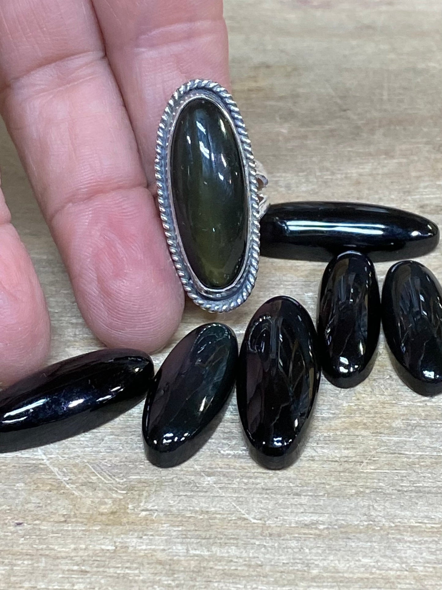 Rainbow Obsidian ring - collectionsbytracy.com