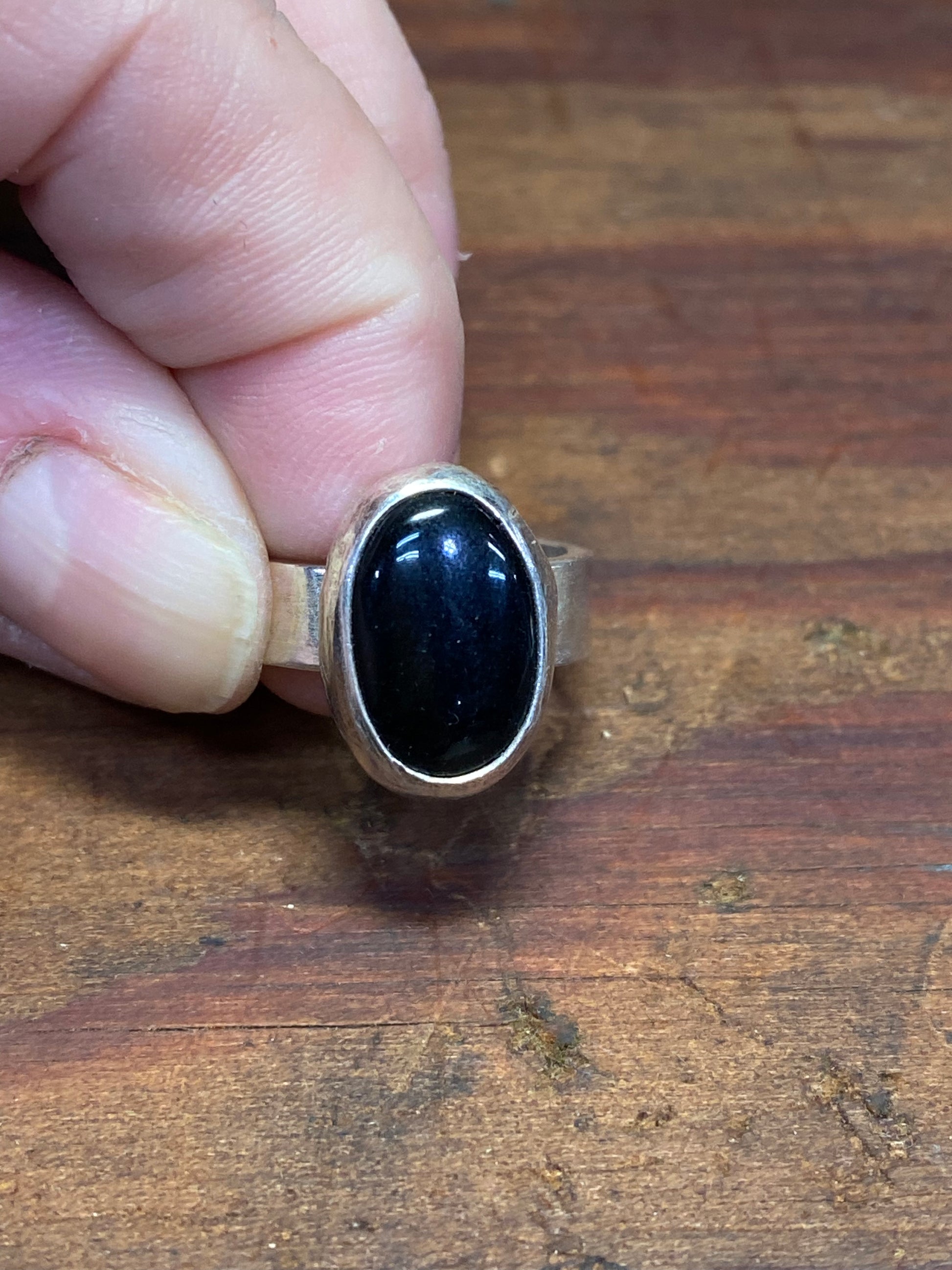 Black Onyx Gemstone Ring Size 4.5 - collectionsbytracy.com