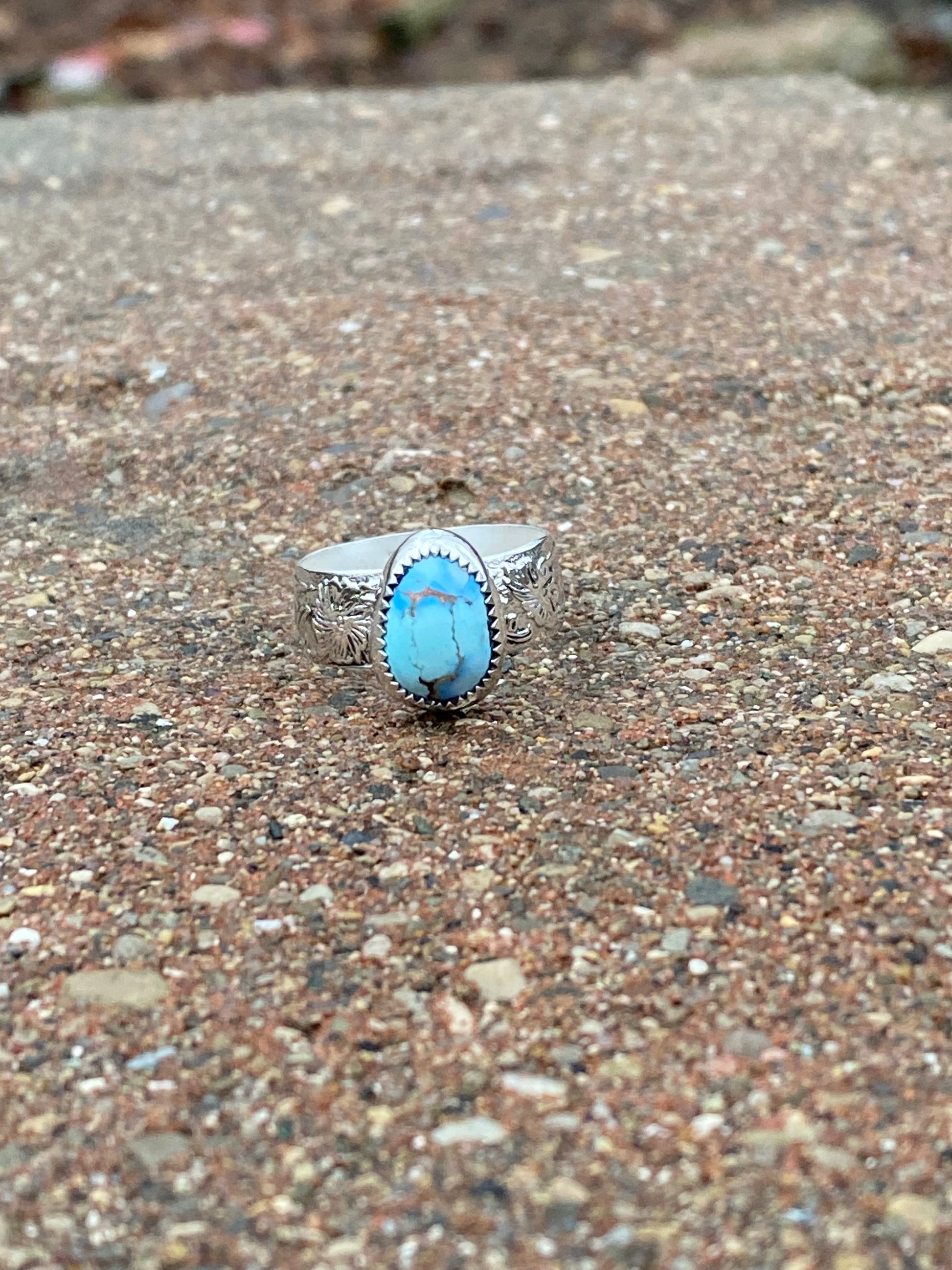 Golden Hills Turquoise ring - Size 9 - collectionsbytracy.com