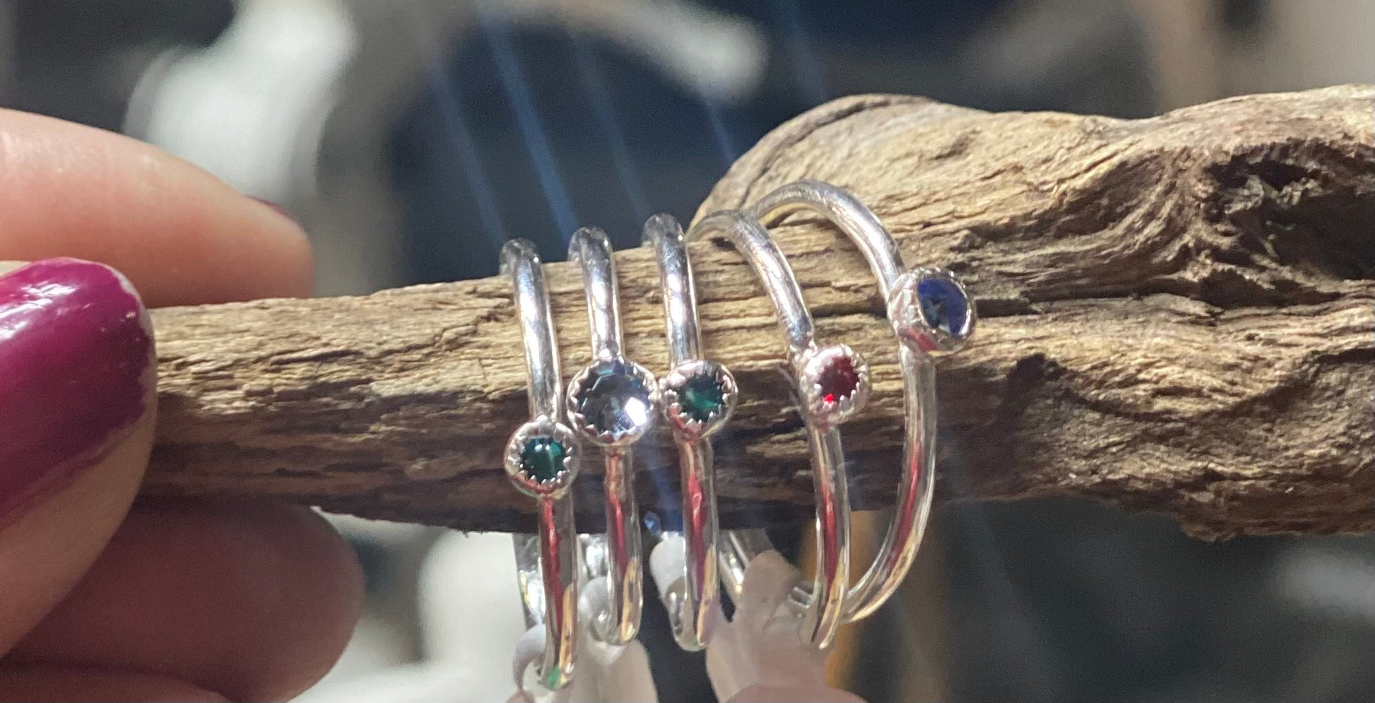 Crystal birthstone rings - collectionsbytracy.com