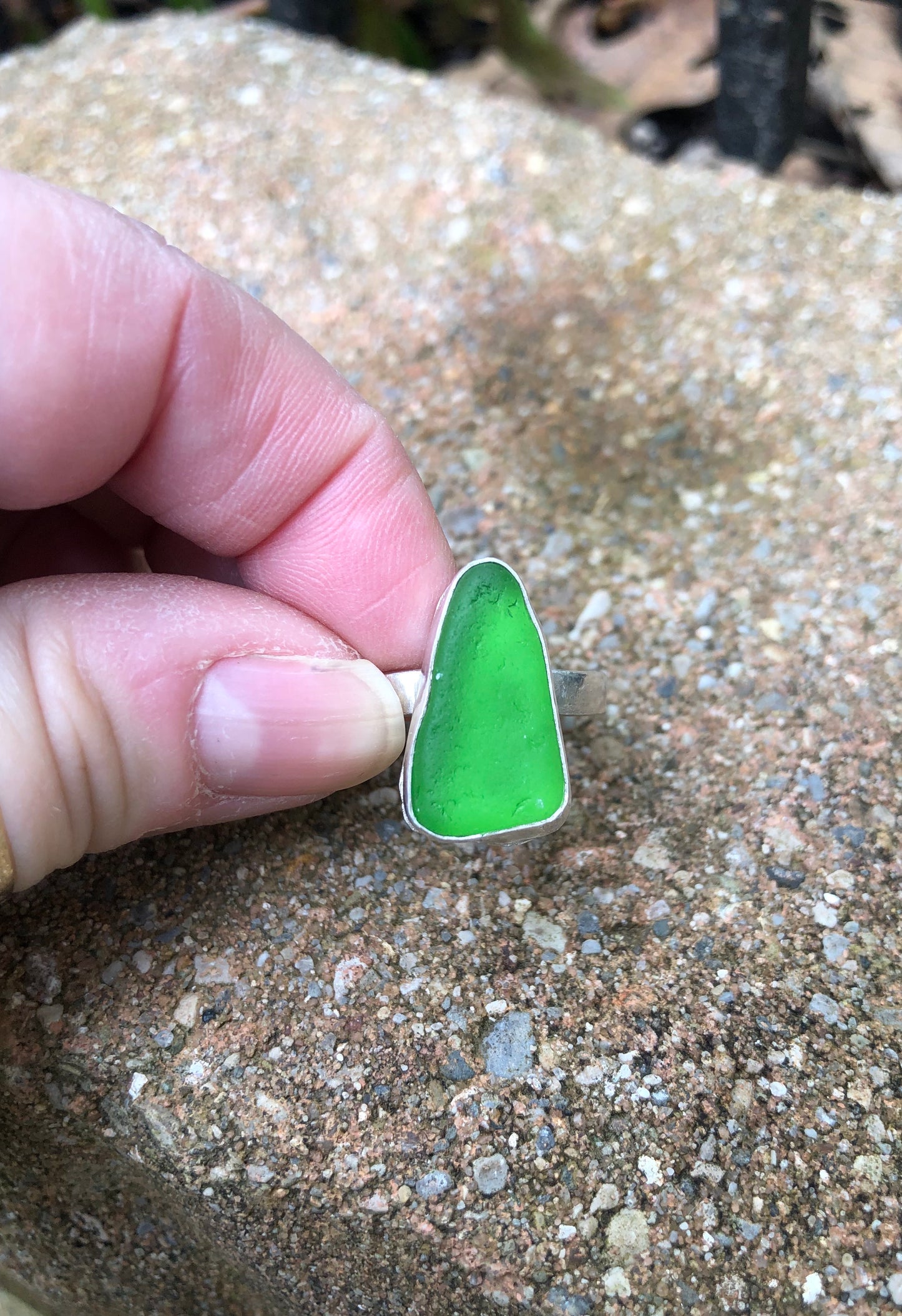 Beach glass ring custom order - collectionsbytracy.com