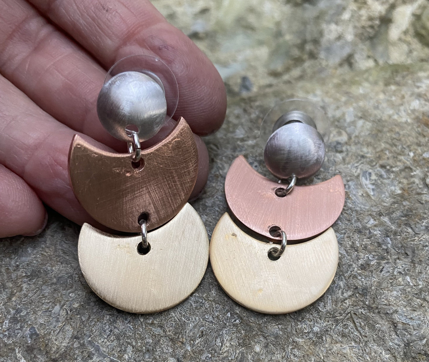 Mixed metal earrings - collectionsbytracy.com