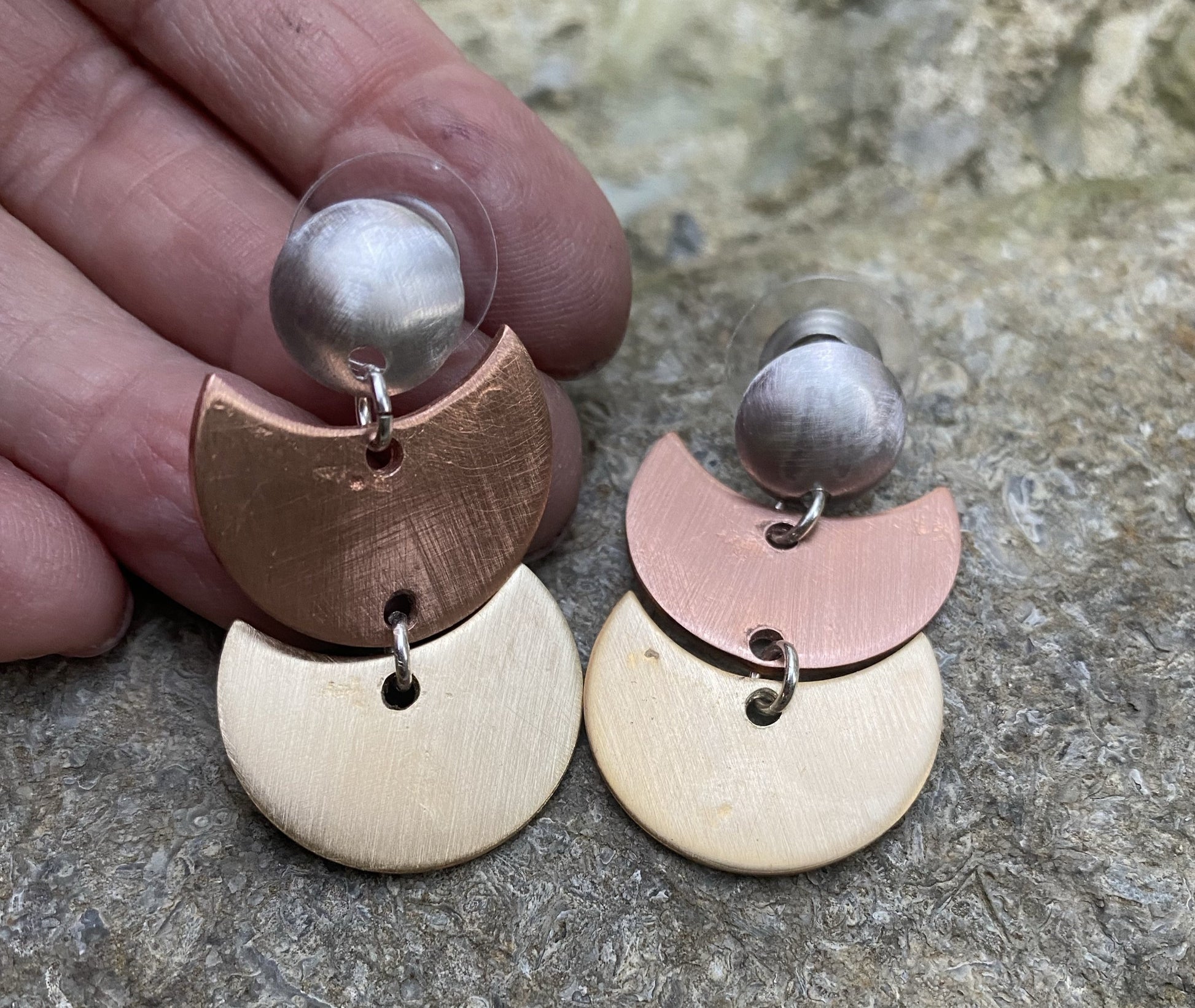 Mixed metal earrings - collectionsbytracy.com