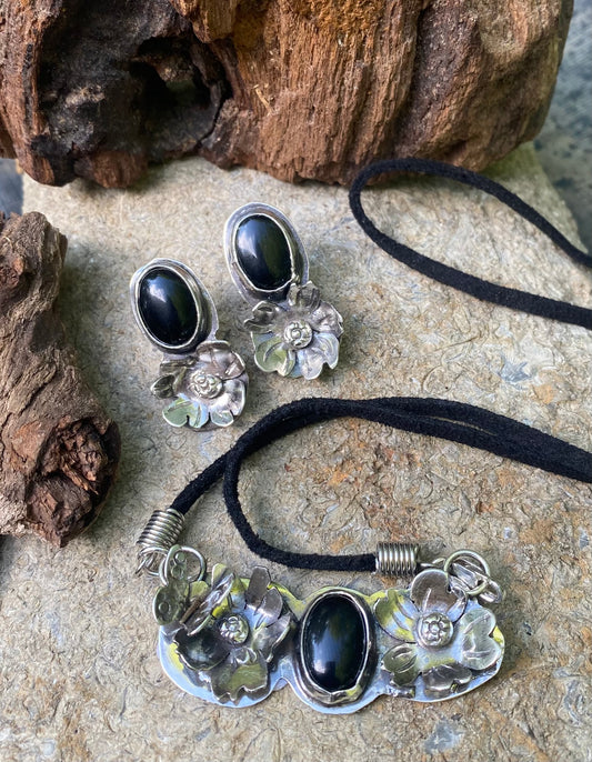 Black onyx gemstone set - collectionsbytracy.com