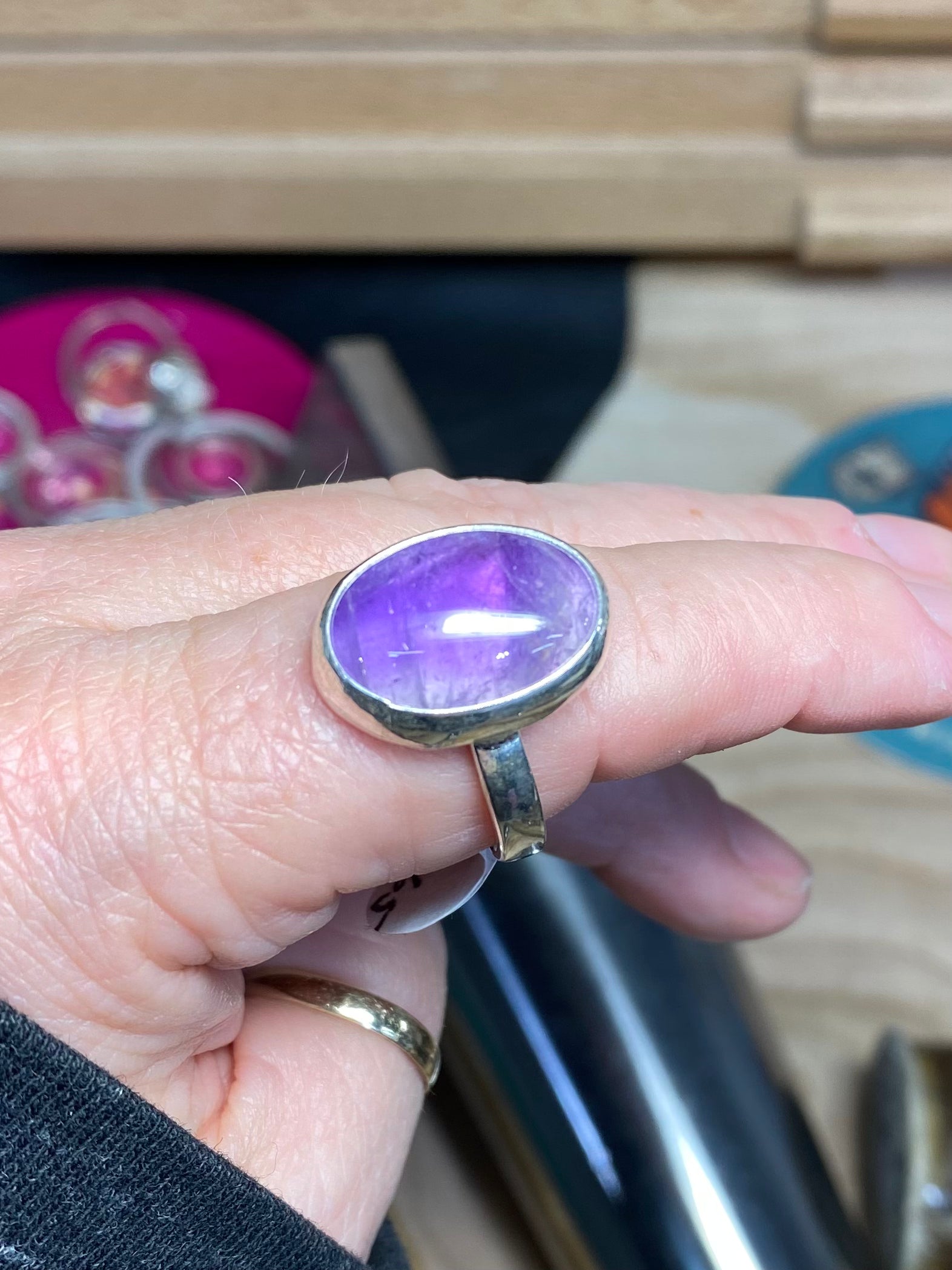 Amethyst stone ring size 8.25 - collectionsbytracy.com