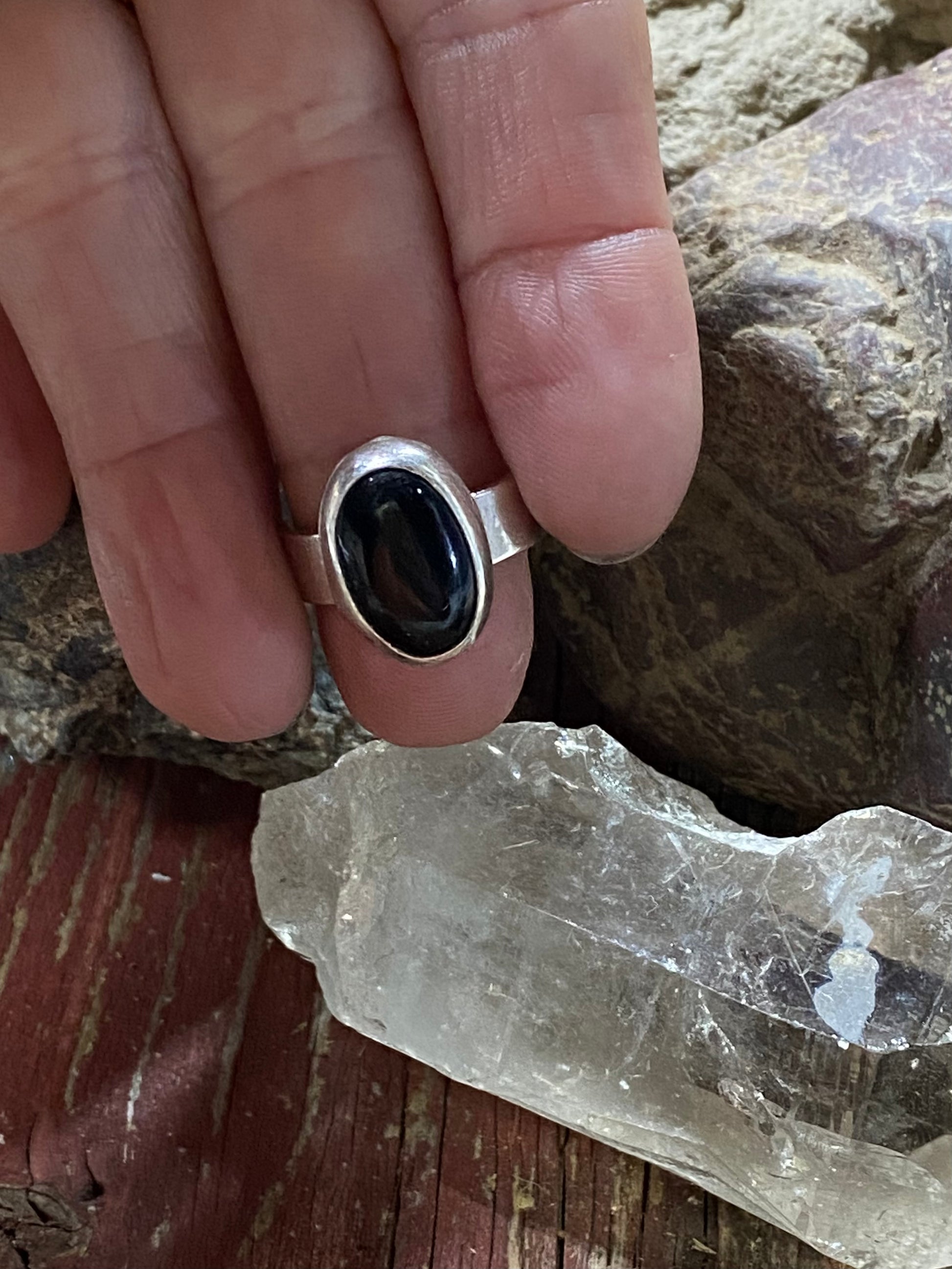 Black Onyx ring -Size 4.5 - collectionsbytracy.com