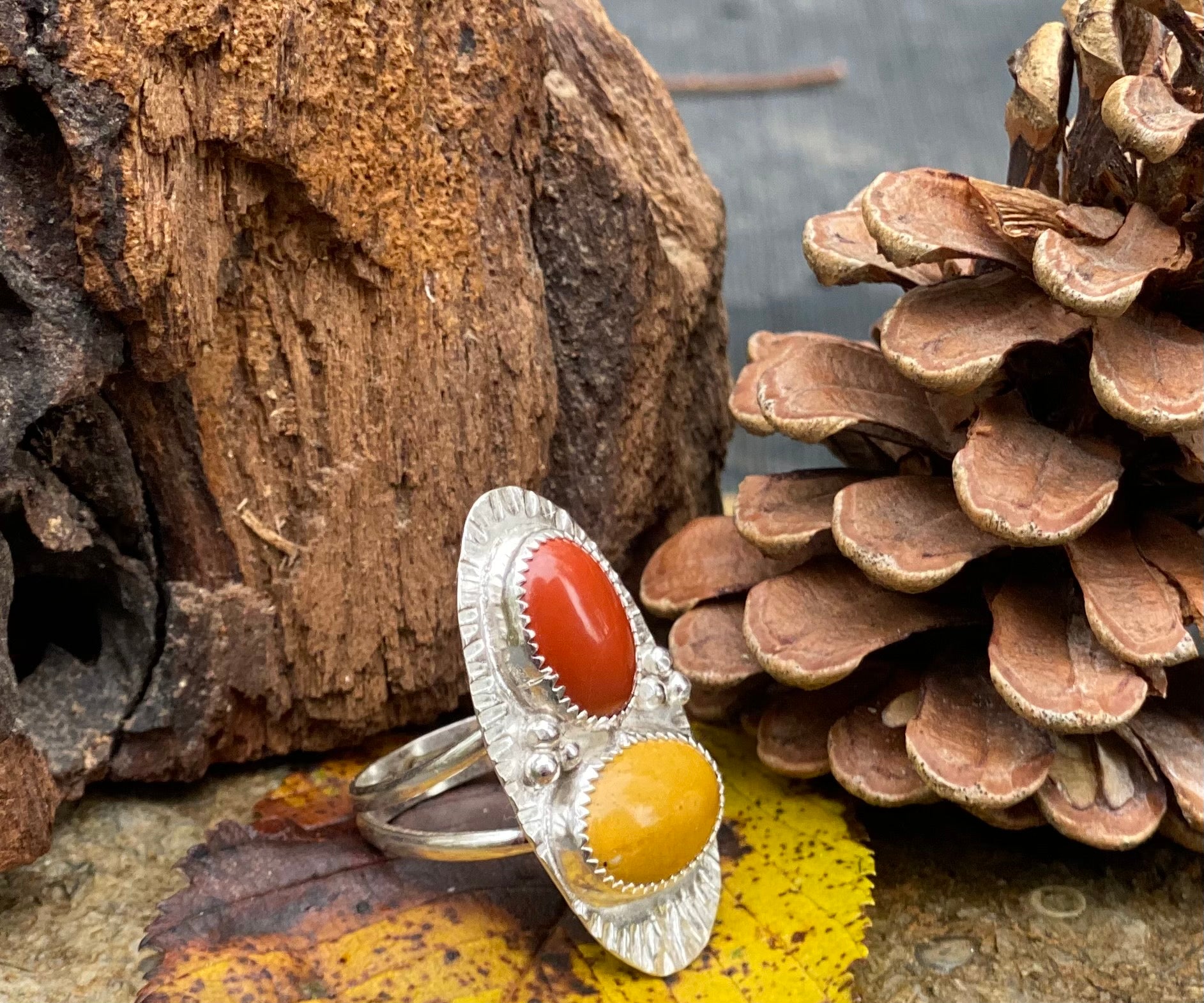 Agate and Jasper ring - collectionsbytracy.com