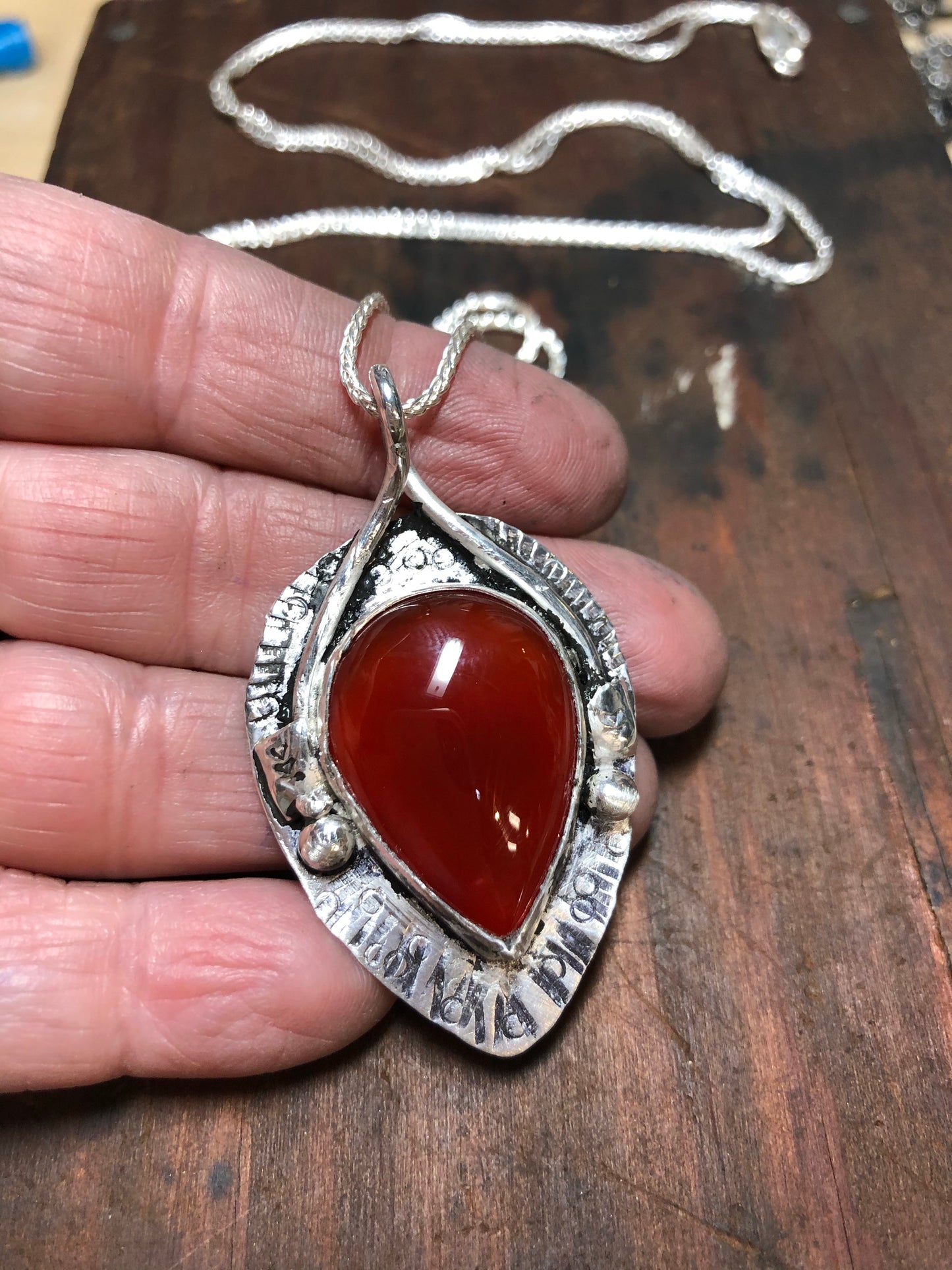 Carnelian gemstone necklace - collectionsbytracy.com