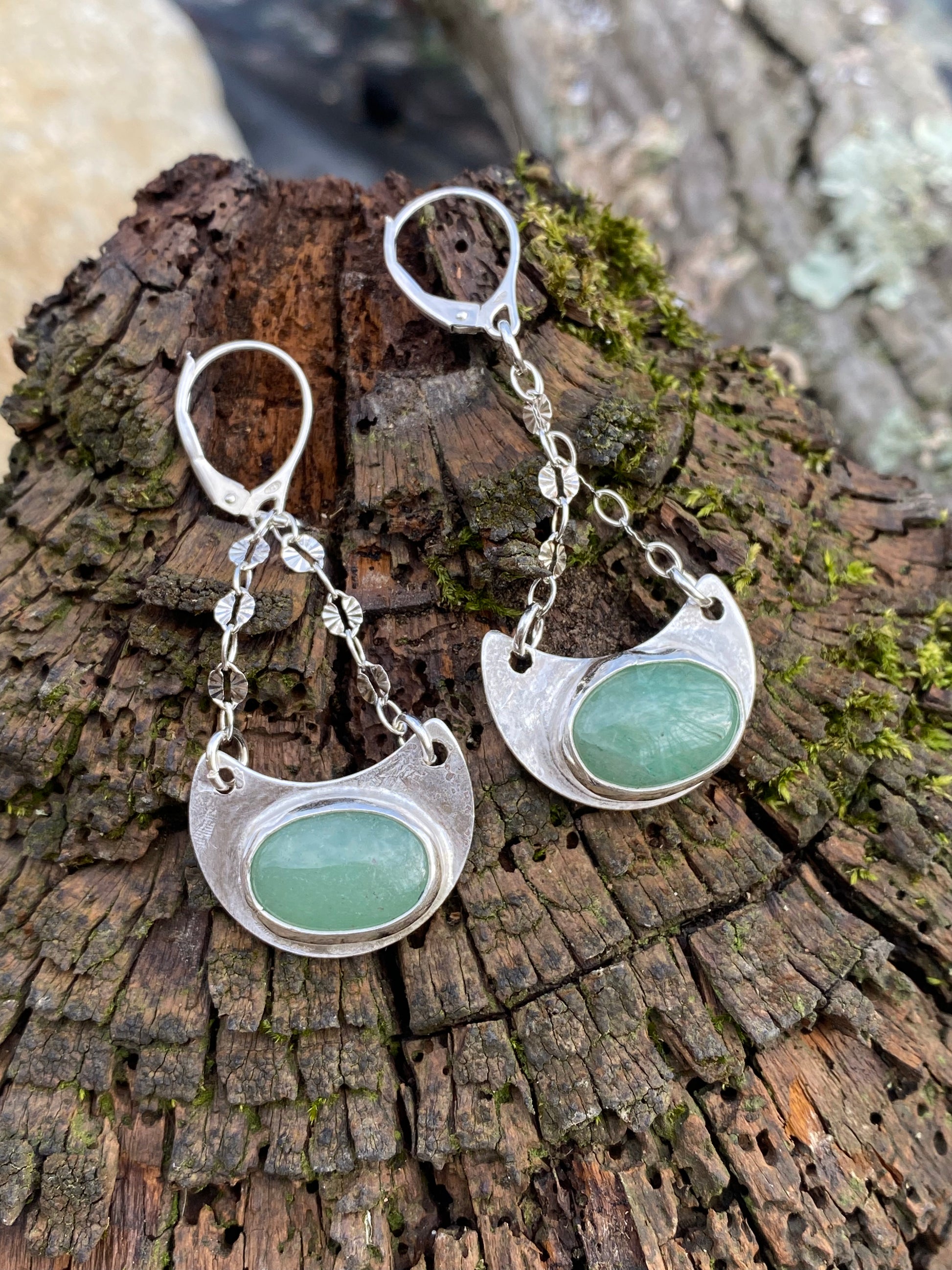 Aventurine gemstone earrings - collectionsbytracy.com