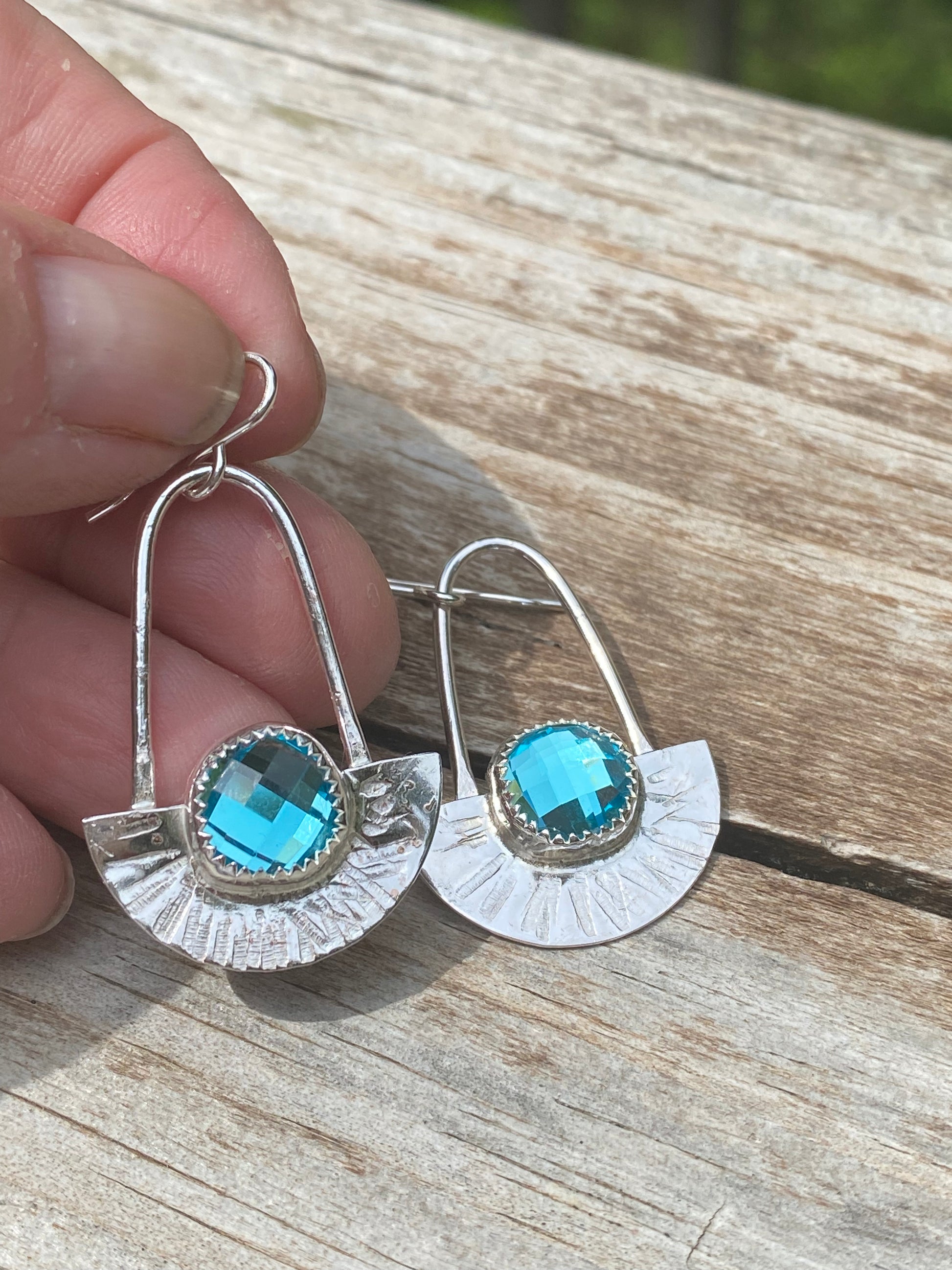 Blue Rhinestone earrings - collectionsbytracy.com
