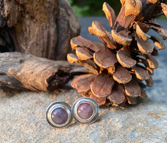 Indian agate post earrings - collectionsbytracy.com