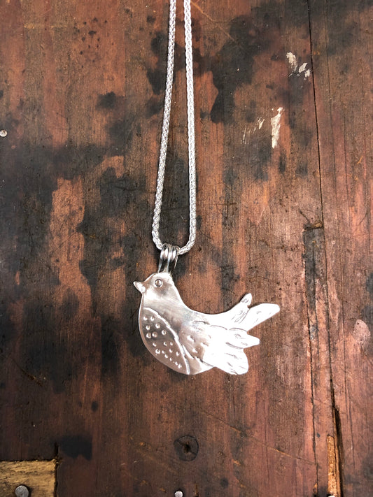 Bird silver necklace - collectionsbytracy.com