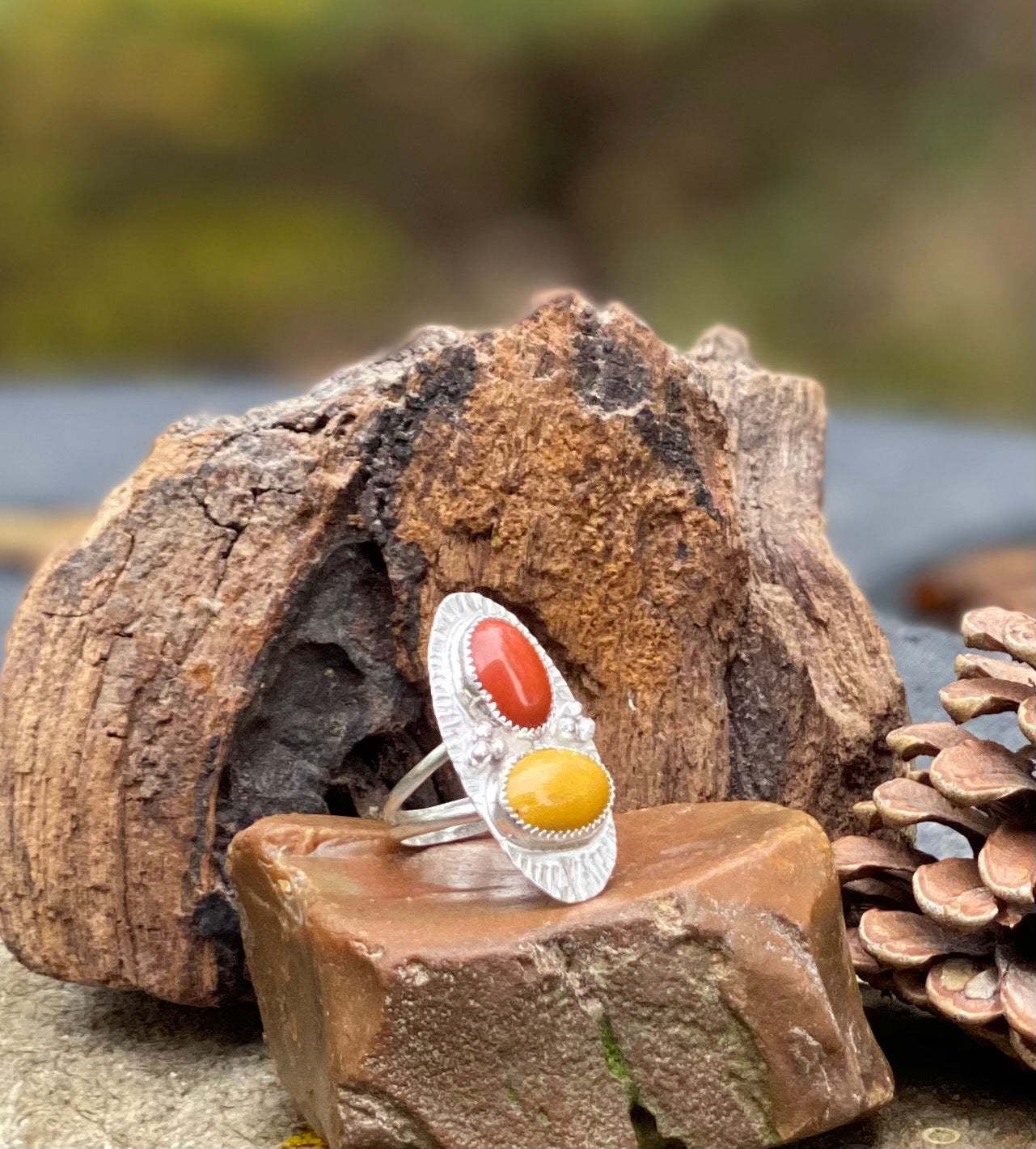 Agate and Jasper ring - collectionsbytracy.com