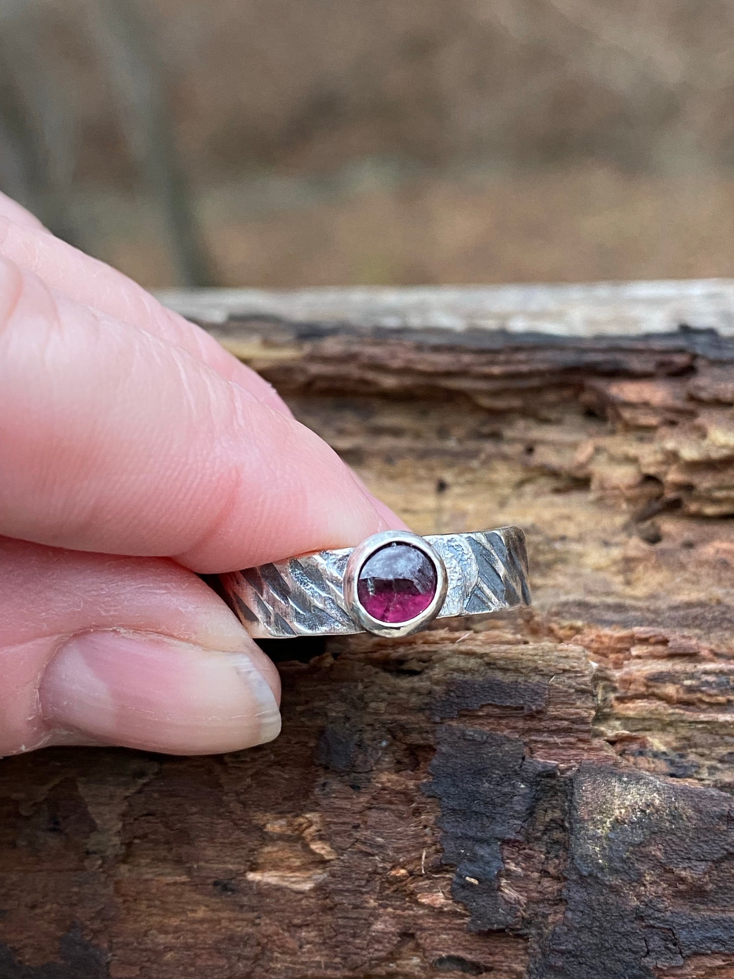 Winter Garnet rings and earrings - collectionsbytracy.com