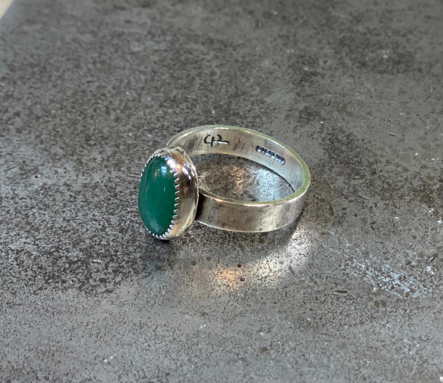 Green Aventurine gemstone ring - collectionsbytracy.com