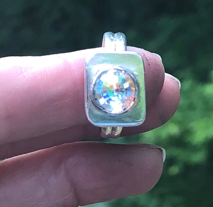 Swarovski crystal cocktail ring - collectionsbytracy.com
