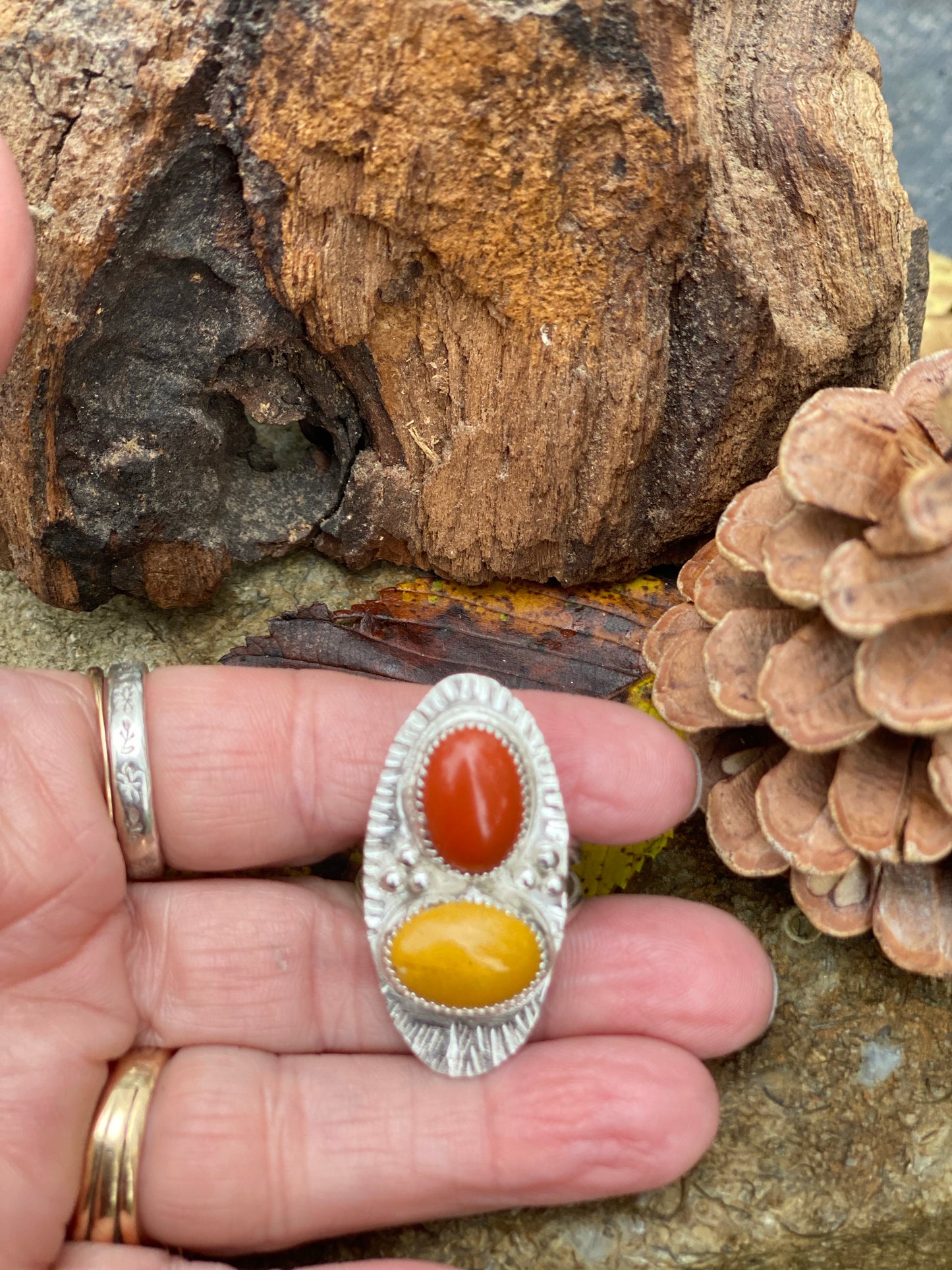 Agate and Jasper ring - collectionsbytracy.com