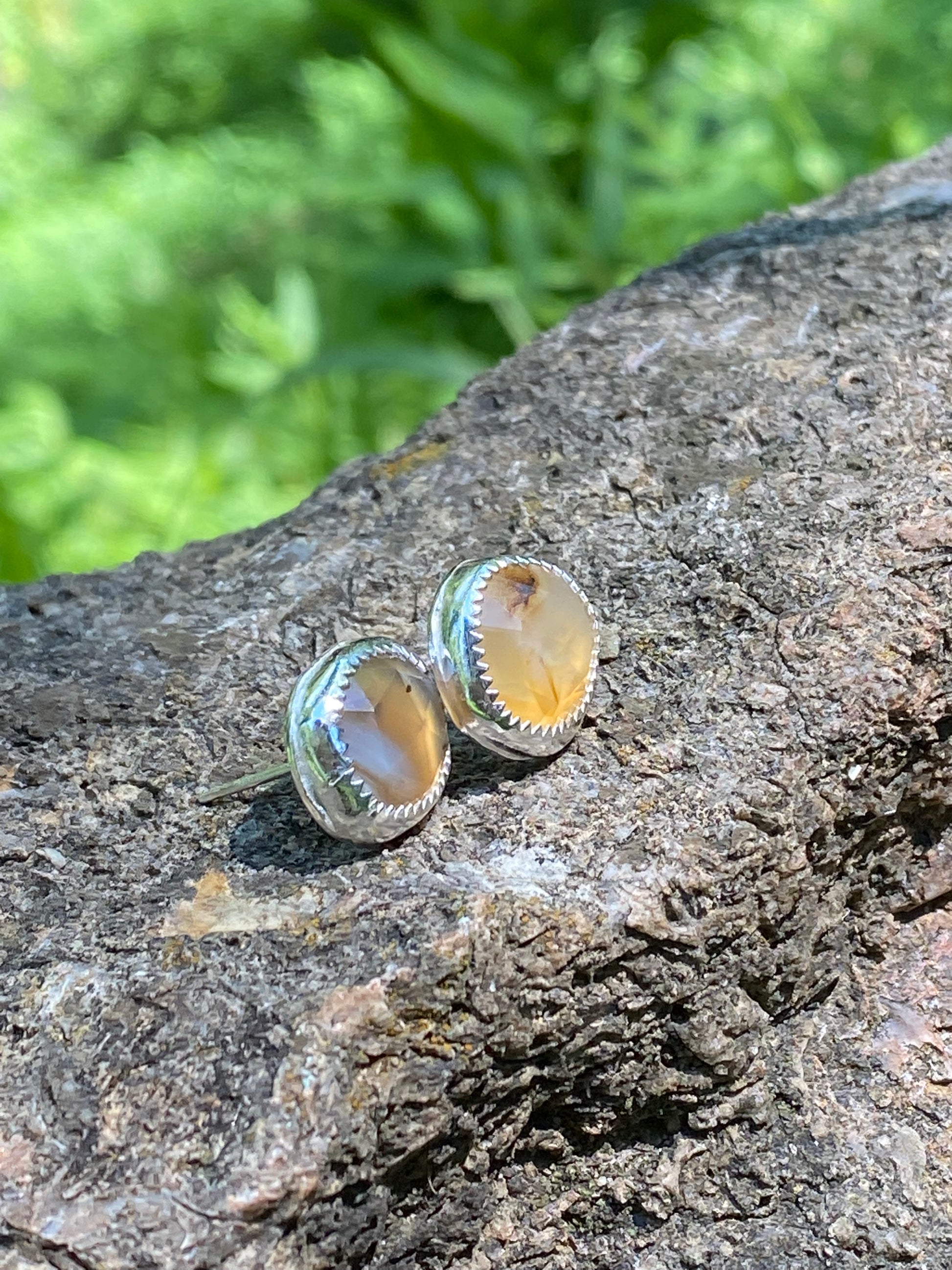 Montana agate post earrings - collectionsbytracy.com