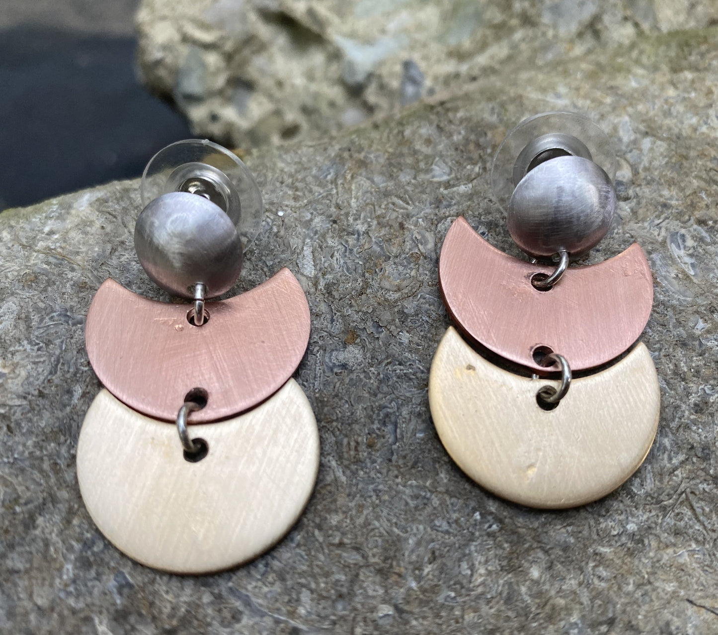 Mixed metal earrings - collectionsbytracy.com