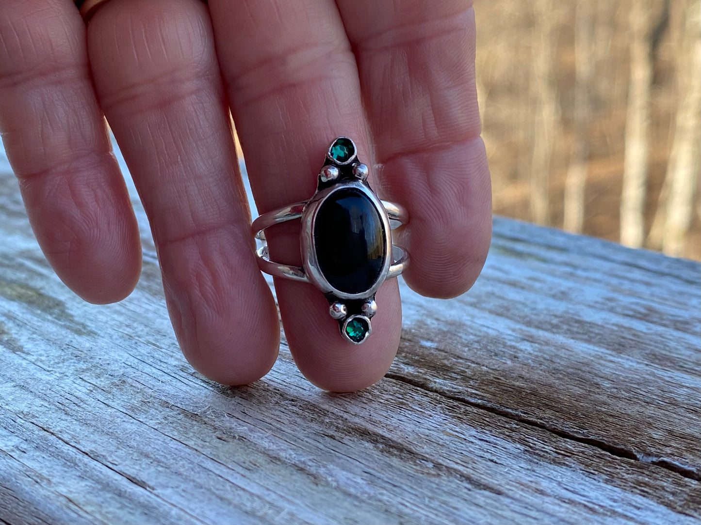 Black onyx ring -  Size 8 - collectionsbytracy.com