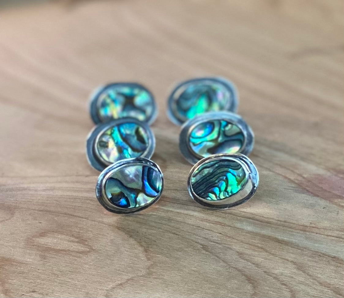 Abalone shell post earrings - collectionsbytracy.com