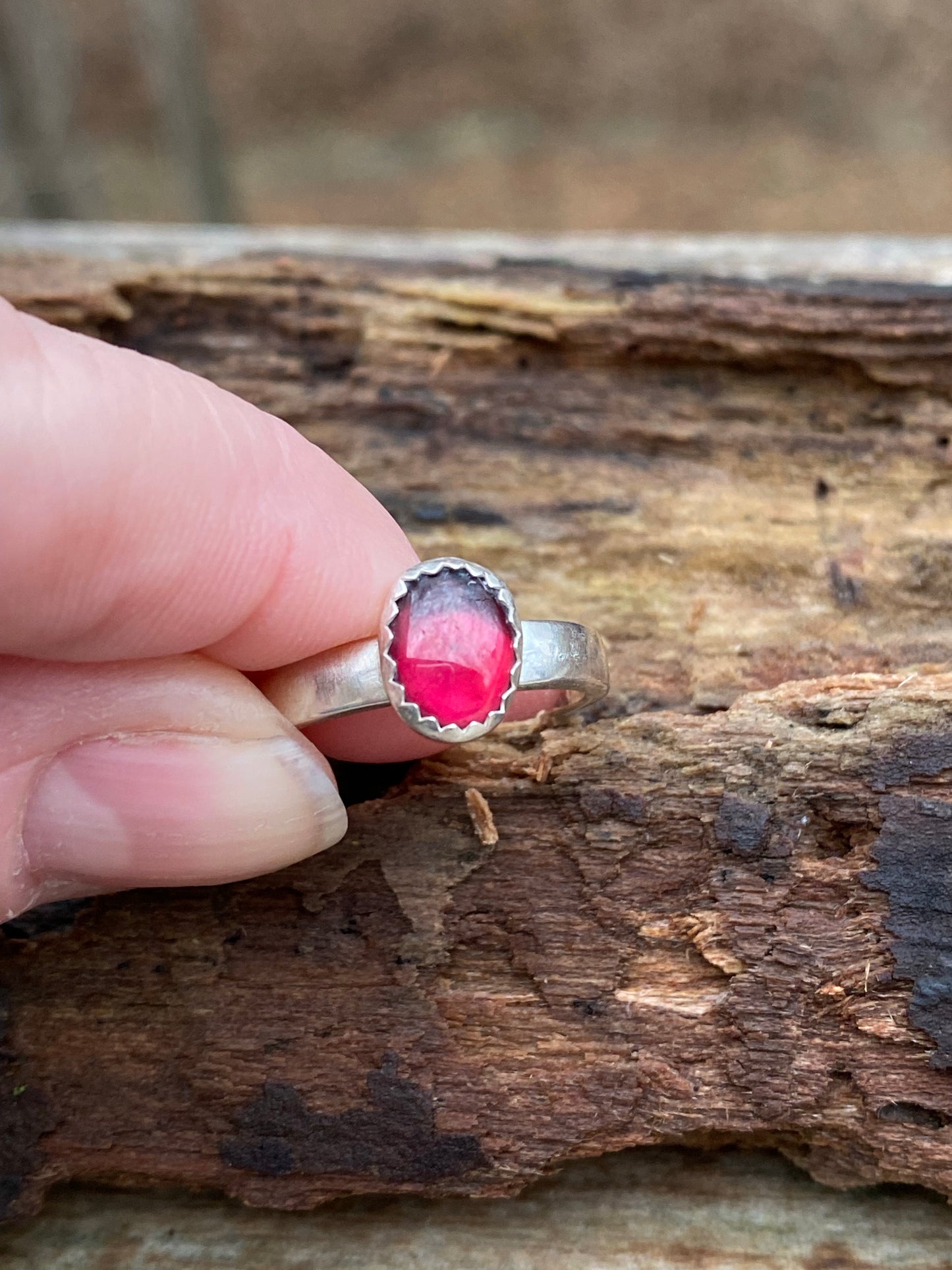 Winter Garnet rings and earrings - collectionsbytracy.com