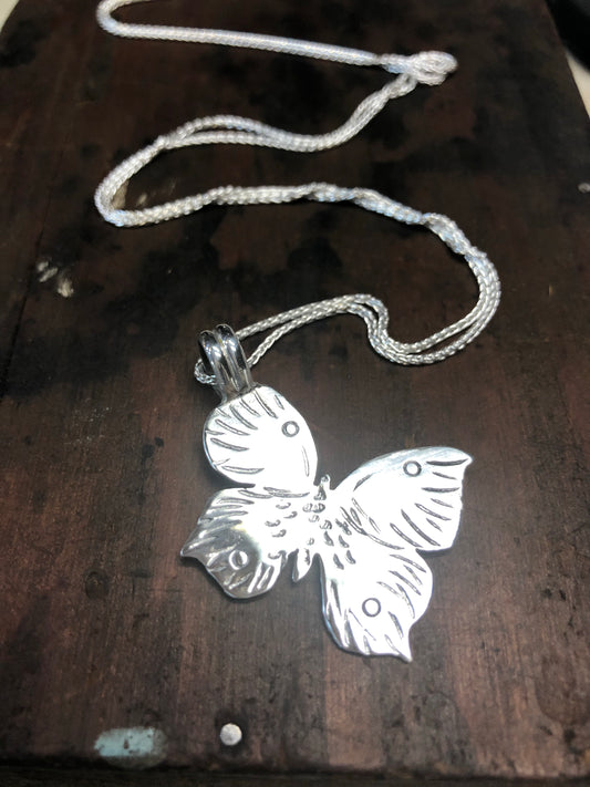 Butterfly silver necklace - collectionsbytracy.com